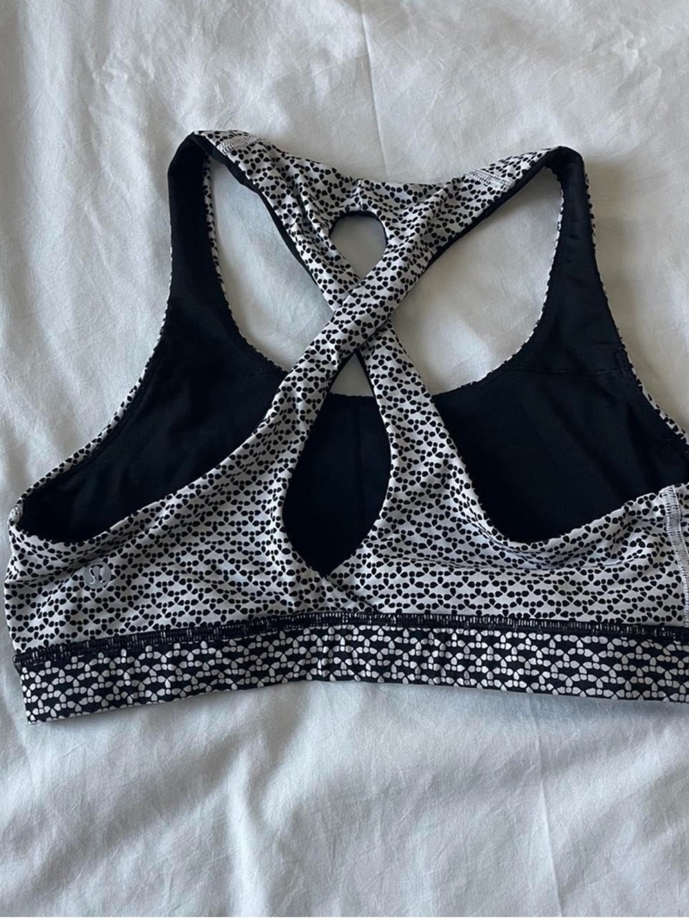 Lululemon Black & White Racerback Sports Bra